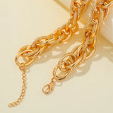 Thick Chain Choker Necklace Women Punk Exaggerated Metal Statement Jewelry