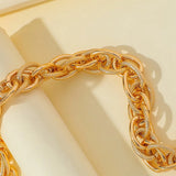 Thick Chain Choker Necklace Women Punk Exaggerated Metal Statement Jewelry
