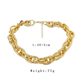 Thick Chain Choker Necklace Women Punk Exaggerated Metal Statement Jewelry