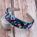 Colorful Square Bead Crystal Hairband for Women
