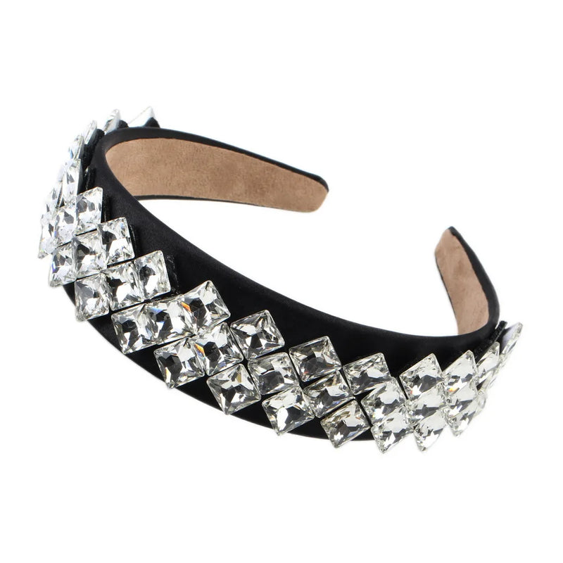 Colorful Square Bead Crystal Hairband for Women