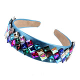 Colorful Square Bead Crystal Hairband for Women