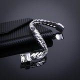 Biker Womens Ancient Silver Bracelet Chain Wristband Punk Skulls