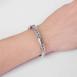 Biker Womens Ancient Silver Bracelet Chain Wristband Punk Skulls
