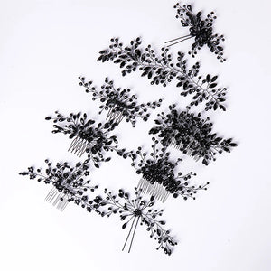 Red Green Hair Combs Crystal Wedding Hair Accessories