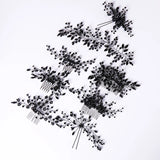 Red Green Hair Combs Crystal Wedding Hair Accessories