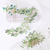 Red Green Hair Combs Crystal Wedding Hair Accessories
