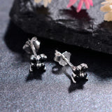 925 Silver Flower CZ Stud Earrings for Women