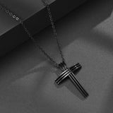 Stainless Steel Cross Pendant Charm Necklace Hip Hop Jewelry
