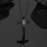 Stainless Steel Cross Pendant Charm Necklace Hip Hop Jewelry