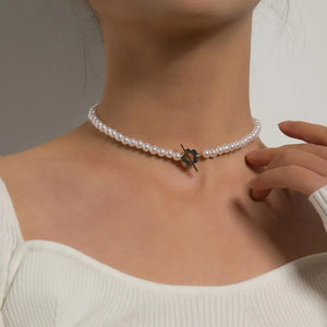 Bohemian Flower Necklace for Women Crystal Bead Clavicle Necklace