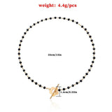 Bohemian Flower Necklace for Women Crystal Bead Clavicle Necklace