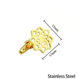 Flower Stainless Steel Cufflink for Men Women