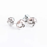 Knot Cufflinks 3 Solid Colors Cuff Buttons Mens Jewelry For French Shirt