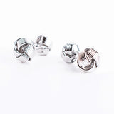 Knot Cufflinks 3 Solid Colors Cuff Buttons Mens Jewelry For French Shirt