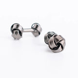 Knot Cufflinks 3 Solid Colors Cuff Buttons Mens Jewelry For French Shirt