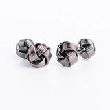 Knot Cufflinks 3 Solid Colors Cuff Buttons Mens Jewelry For French Shirt