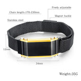 Stainless Steel Mesh Belt Bracelet For Men Charm