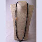 Crystal Paved Stone Beads Necklace Handmade