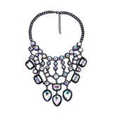 Stone Tassel Choker Necklace Indian Maxi Large Collar Bib Pendants