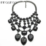 Stone Tassel Choker Necklace Indian Maxi Large Collar Bib Pendants