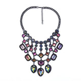 Stone Tassel Choker Necklace Indian Maxi Large Collar Bib Pendants