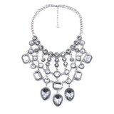Stone Tassel Choker Necklace Indian Maxi Large Collar Bib Pendants