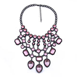 Stone Tassel Choker Necklace Indian Maxi Large Collar Bib Pendants