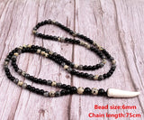 Angle Pendant Necklace with Stones Bead for Men