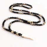 Angle Pendant Necklace with Stones Bead for Men