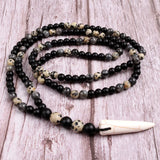Angle Pendant Necklace with Stones Bead for Men