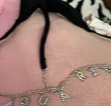 Stainless Steel Letters Name T-String Panty Chain Thong
