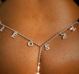 Stainless Steel Letters Name T-String Panty Chain Thong