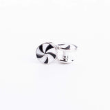 Stripe Tuxedo Cufflinks and Studs Set Round Cuff Buttons For Mens