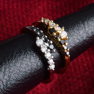 Polished High Stone Silver Plated Ring Women Wedding Jewelry