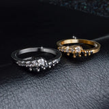 Polished High Stone Silver Plated Ring Women Wedding Jewelry