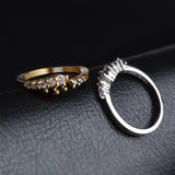 Polished High Stone Silver Plated Ring Women Wedding Jewelry
