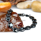 Coffee Beans Chain Bracelet Stainless Steel 8mm 7.87''