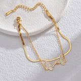 Stainless Steel Butterfly Bracelet for Women