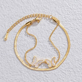 Stainless Steel Butterfly Bracelet for Women