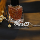 Personalized Initial Letter Bling Name Necklace Stainless Steel Women Jewelry