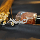 Personalized Initial Letter Bling Name Necklace Stainless Steel Women Jewelry