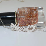 Personalized Initial Letter Bling Name Necklace Stainless Steel Women Jewelry