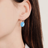 Austrian Crystals Round Circle Clip Earrings for Women Girls