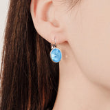 Austrian Crystals Round Circle Clip Earrings for Women Girls
