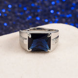 925 Silver Emerald Open Finger Ring for Wedding