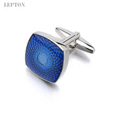 Enamel Cufflinks For Mens Lepton Hot 3Pairs/Lot Stainless Steel Square