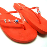 Enamel Sea Turtle Charm Flip Flops Decorative Buttons