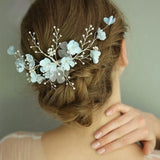 Pearl Wedding Hair Jewelry Headpiece Bridal Hairpins