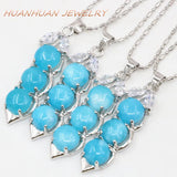 Jades Stone Pendant Peanut Shape Necklace Stainless Steel Chain Women